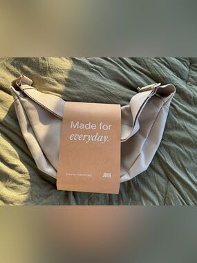July Everyday Crescent Crossbody Bag in Beige